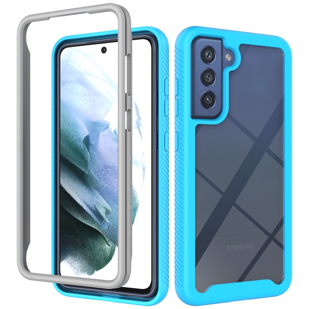Full Body Double Protective Phone Case For Samsung Galaxy S22 Ultra S21 FE S20 Plus Note 9 20 10 Lite A21S A51 A71 A31 Luxury Hybrid Armor Soft Edge Silicone Hard Transparent Back Cover