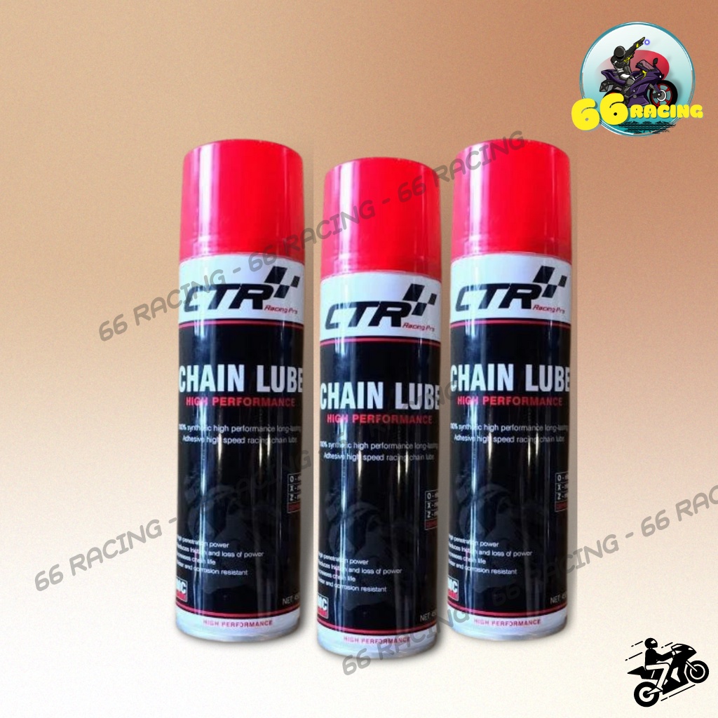 Combo 3 Chai Xịt Dưỡng Sên CTR 400ml, Bôi Trơn, Bảo Vệ Xích - 66 Racing Shop