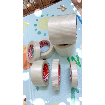 [băng keo caro] băng dính sợi thuỷ tinh chất lượng cao đủ kích thước 5cm 2,5cm 2cm dài 50-25m