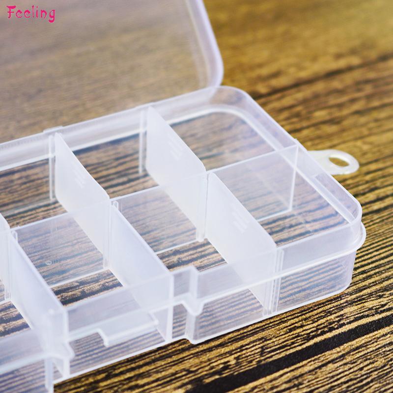 1 Hộp Đựng Bông Tai Bằng Nhựa Màu Trắng Thời Trang Có Ngăn Đựng Đinh Ốc