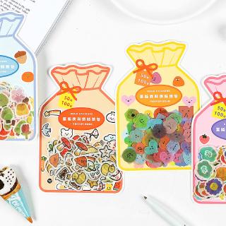 Bộ 100 miếng dán washi nhỏ xinh đáng yêu trang trí sổ tay/ lịch/ nhật ký