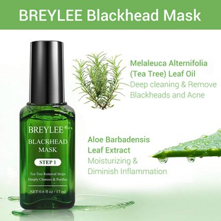 Breylee serum lột mụn đầu đen mụn cám mụn kiềm dầu làm sạch da loại bỏ mụn trứng cá chăm sóc da 17ml