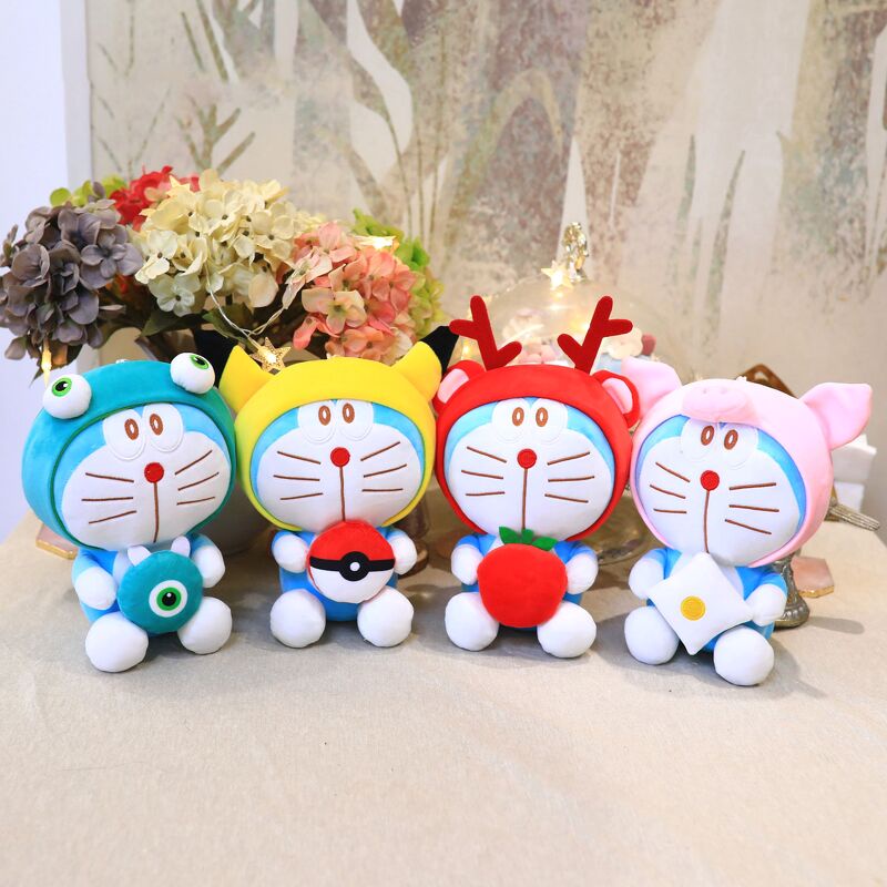 Gấu bông doremon mặc áo G2B46 gấu bông cute gấu bông dễ thương 20cm 25cm