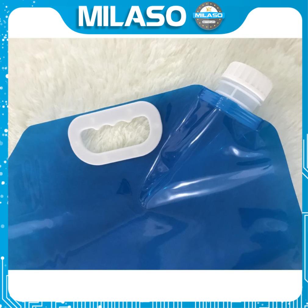 Bình đựng nước 5 lít MILASO túi đựng nước gấp gọn đi du lịch, dã ngoại tiện dụng HG-001196