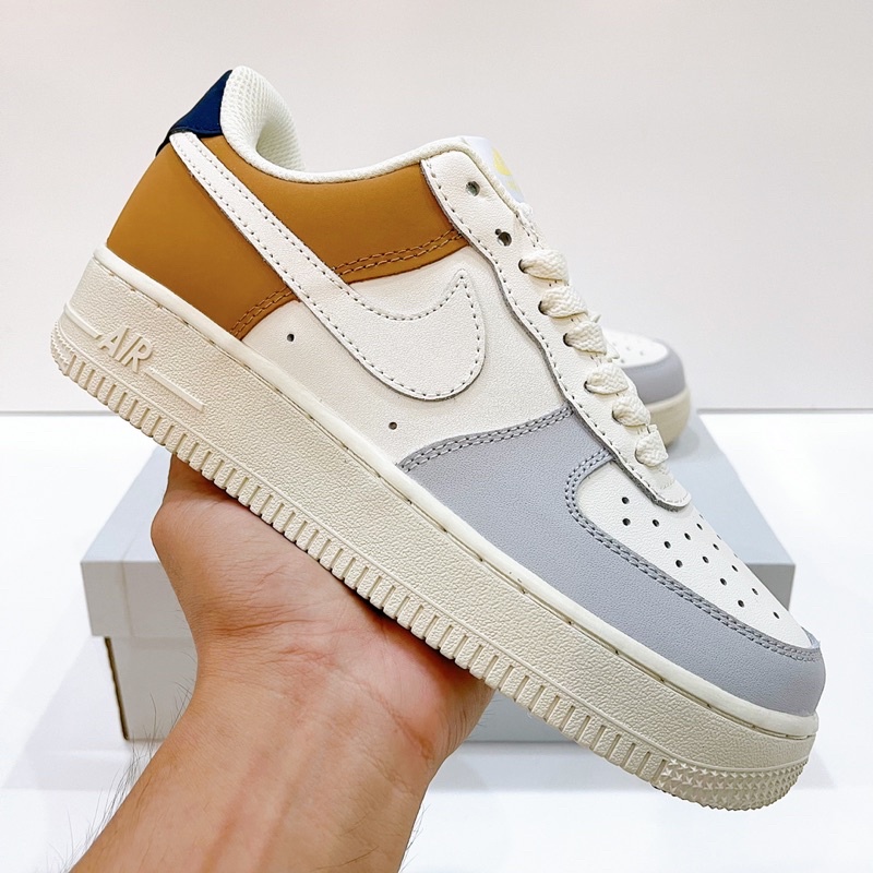 Giày sneaker Air force 1 Sail Cream ( Af1 Nâu Xám ) - Bản chuẩn đẹp fullbox