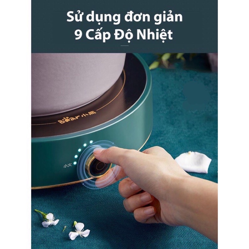 Bếp từ cảm ứng thông minh Bear, công suất 2100W, chịu nhiệt độ cao, ngắt tự động, sử dụng siêu an toàn