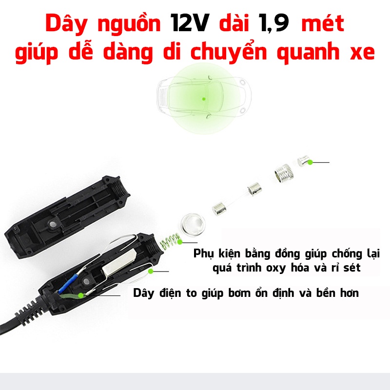 Bơm Điện Phao Bơi Hai Chiều Hút Thổi Bơm Đệm Hơi Ô Tô Tiện Lợi Nhanh Chóng 12V - 220V