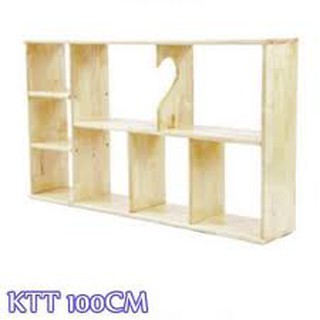 Giá sách treo tường gỗ rộng 100cm