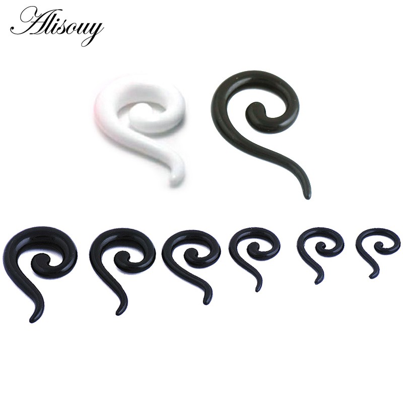Alisouy Set 2 Khuyên Nong Tai acrylic Hình Nón / Ốc Sên / Vết Nắng