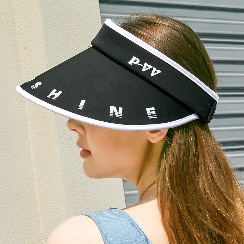 Mũ lưỡi trai chống nắng nửa đầu chống tia UV thời trang thể thao du lịch họa tiết chữ