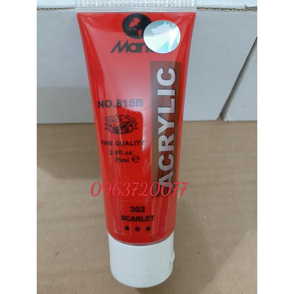 Màu Acrylic Maries tuýp 75ml cao cấp, màu vẽ trên giấy, vải toan, vẽ vải, giầy dép, vẽ thuỷ tinh, vẽ gỗ