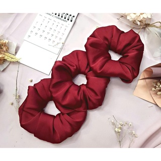 Dây cột tóc vải Scrunchies handmade chất lụa satin mềm mịn