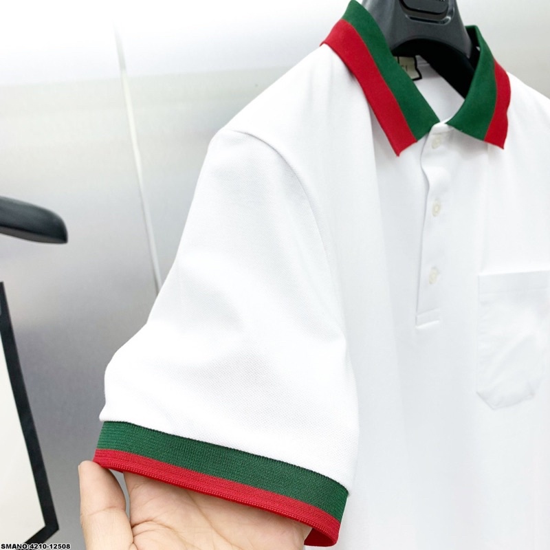 Áo Polo cổ viền đỏ xanh mẫu mới nam nữ