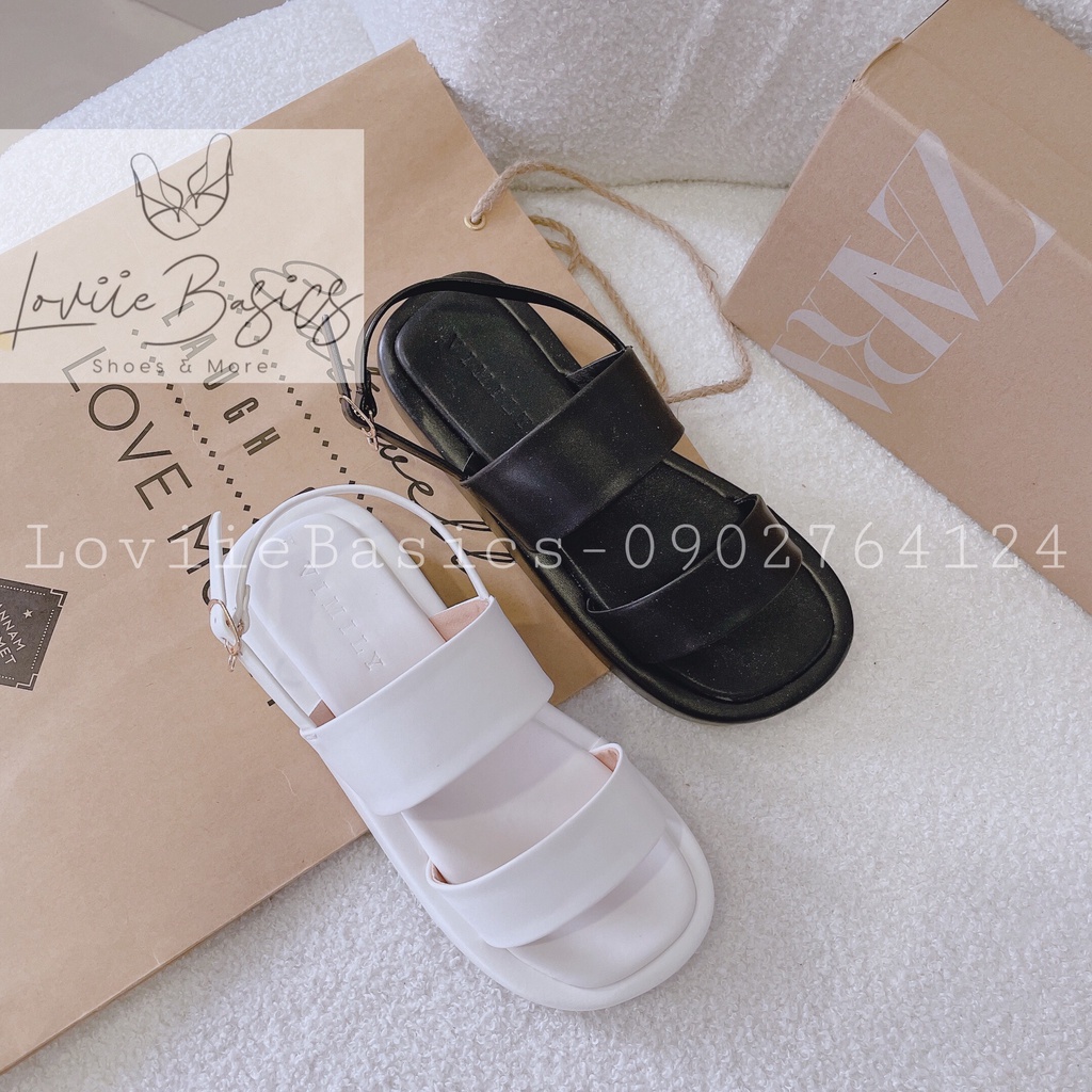 SANDAL NỮ LOVIIE BASICS - GIÀY THỜI TRANG PHONG CÁCH HIỆN ĐẠI 2 QUAI NGANG QUAI CÀI ĐẾ BẰNG S220515