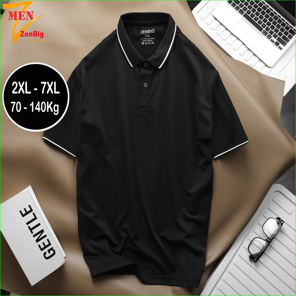 Áo thun nam có cổ big size, hàng ngoại cỡ cho người mập người béo Zenbig