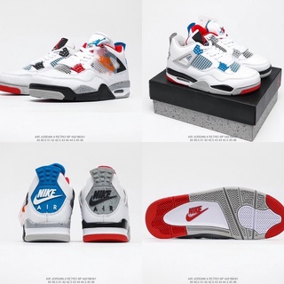 Jordan 4 | ẢNH THẬT | Giày Thể Thao Air Jordan 4 " Trắng xanh "