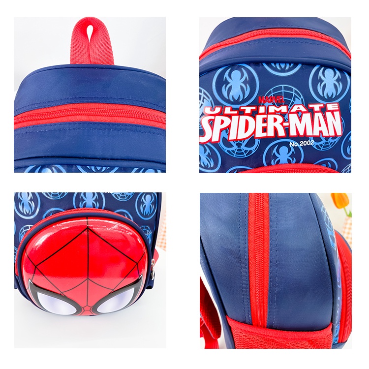 Ba Lô Đi Học Họa Tiết MARVEL Spiderman Captain America 3D Dành Cho Các Bé