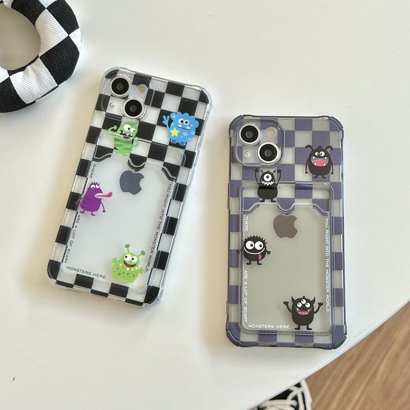 Ốp Điện Thoại Họa Tiết Hoạt Hình Quái Vật Nhỏ Dễ Thương Cho iPhone 13 12 11 Pro XS Max 7 8 Plus X XR