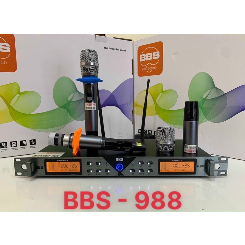 Micro không dây BBS K988 - Hàng nhập khẩu năm 2023 - Gia Khang Shop