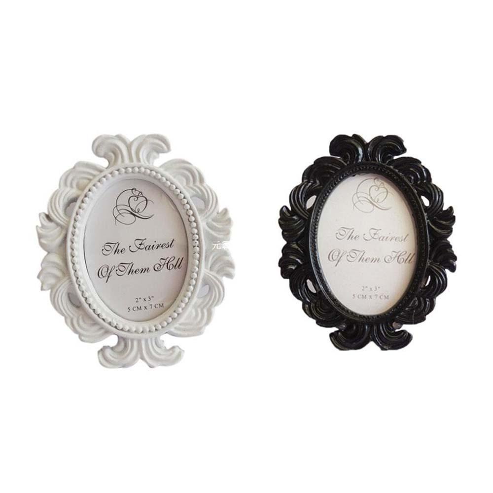 Khung Ảnh Để Bàn Hình Elip Họa Tiết Hoa 3 Màu Xinh Xắn