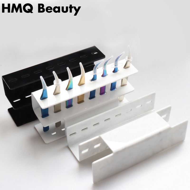 1Set thiết bị lưu trữ lông mi Acrylic 6PC Tweezers tiện lợi tẩy lông mi mắt của bạn, mở rộng công cụ trang điểm của bạn.