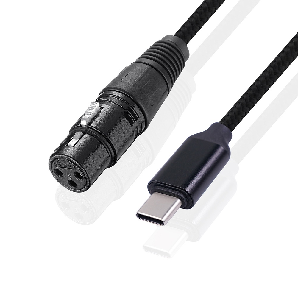 1 Pcs USB-C Type-C Male To 3Pin XLR Female Microphone Audio Cable Adapter Line
