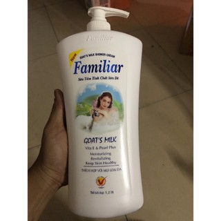 Sữa tắm trắng da Familiar Tinh chất sữa dê chai 1,2lit