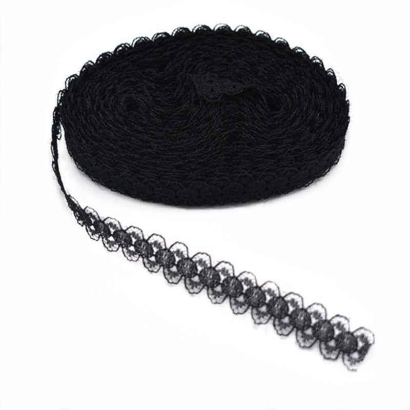 Cuộn Dây Ruy Băng Ren Cotton 10M 14mm Nhiều Màu Sắc Dùng Trang Trí Tiệc Cưới / Giáng Sinh