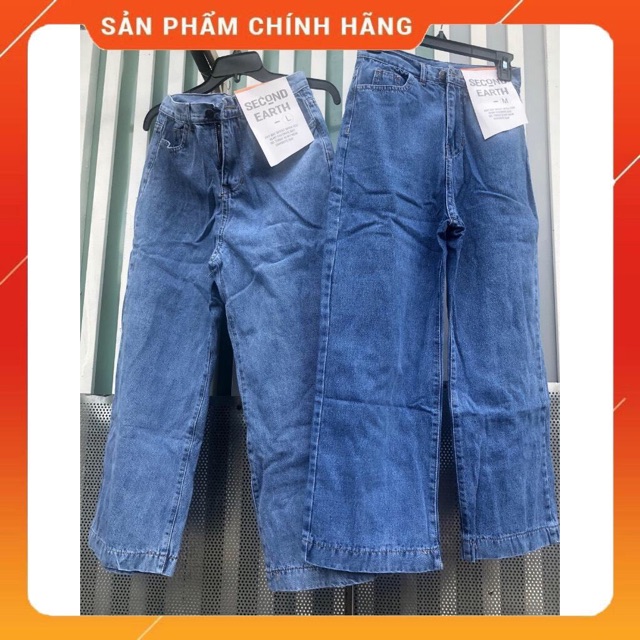 Quần baggy nữ ống rộng cao cấp vải jean dày đẹp loại 1 chuẩn shop