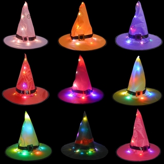 Mũ phù thủy có đèn LED phát sáng trang trí Halloween