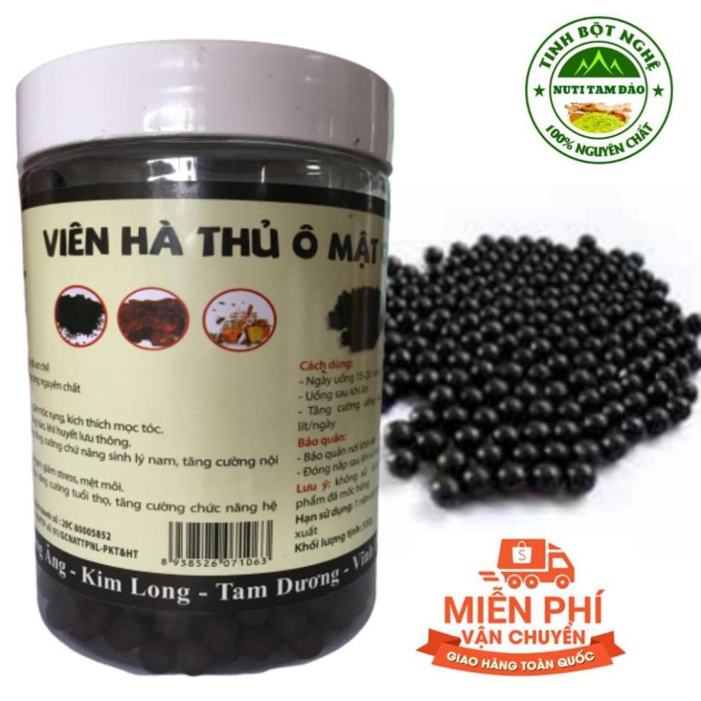 500 gr viên hà thủ ô mật ong❤️FREESHIP❤️viên hà thủ ô mật ong nguyên chất giúp lưu thông khí huyết