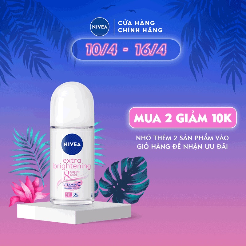 Lăn Ngăn Mùi NIVEA Sáng Mịn Tối Ưu 50ml 83747