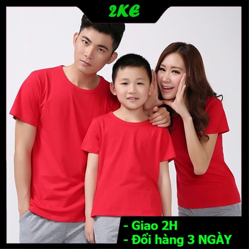 Áo Phông Trơn Nam Nữ, Có Size Trẻ Em - Nhiều màu lựa chọn