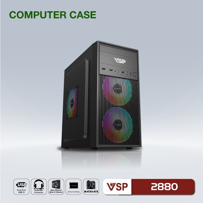 Case VSP 2870 - 2871 - 2877 - 2882 (Case Văn Phòng Chuẩn mATX) | BigBuy360 - bigbuy360.vn