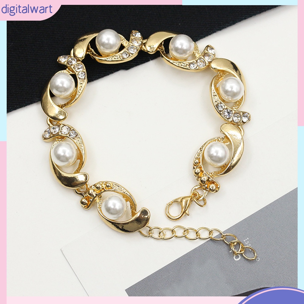 Vòng Đeo Tay Đính Ngọc Trai Giả Kiểu Dáng Thời Trang Dành Cho Nữ