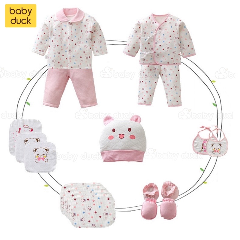 Set sơ sinh  cho bé 18 món, set quà tặng sơ sinh, quà tặng đầy tháng