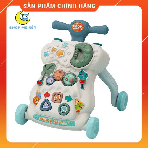 (+ Quà tặng) Xe tập đi trẻ em đa năng điều chỉnh tốc độ, chống vòng kiềng kèm bảng chơi tương tác