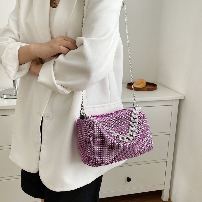 Yoioi Túi Xách Đeo Vai / Kẹp Nách Đính Đá Lấp Lánh Thanh Lịch Cho Nữ