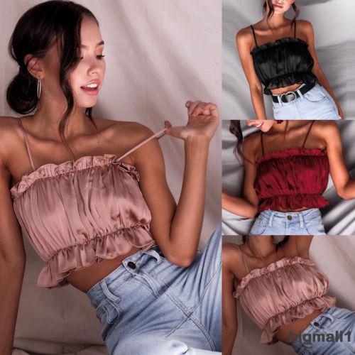 Áo Croptop Hở Bụng Gợi Cảm Cho Nữ