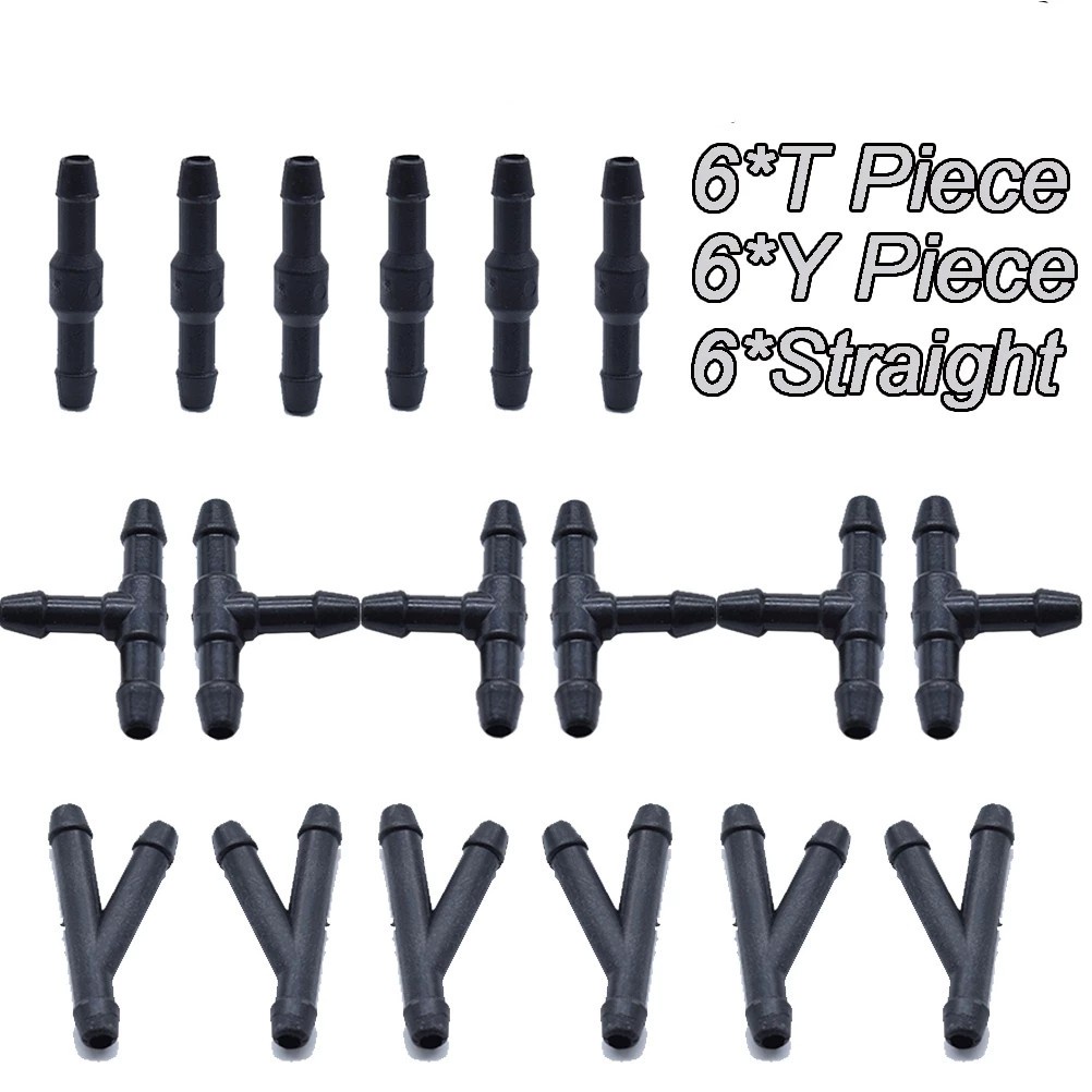 Set 12 đầu nối ống nước 3 chiều hình chữ Y 4mm tiện dụng cho cần gạt nước xe hơi