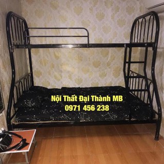 Giường sắt 2 tầng trên 1m2 dưới 1m6 Đại Thành, tháo lắp đơn giản