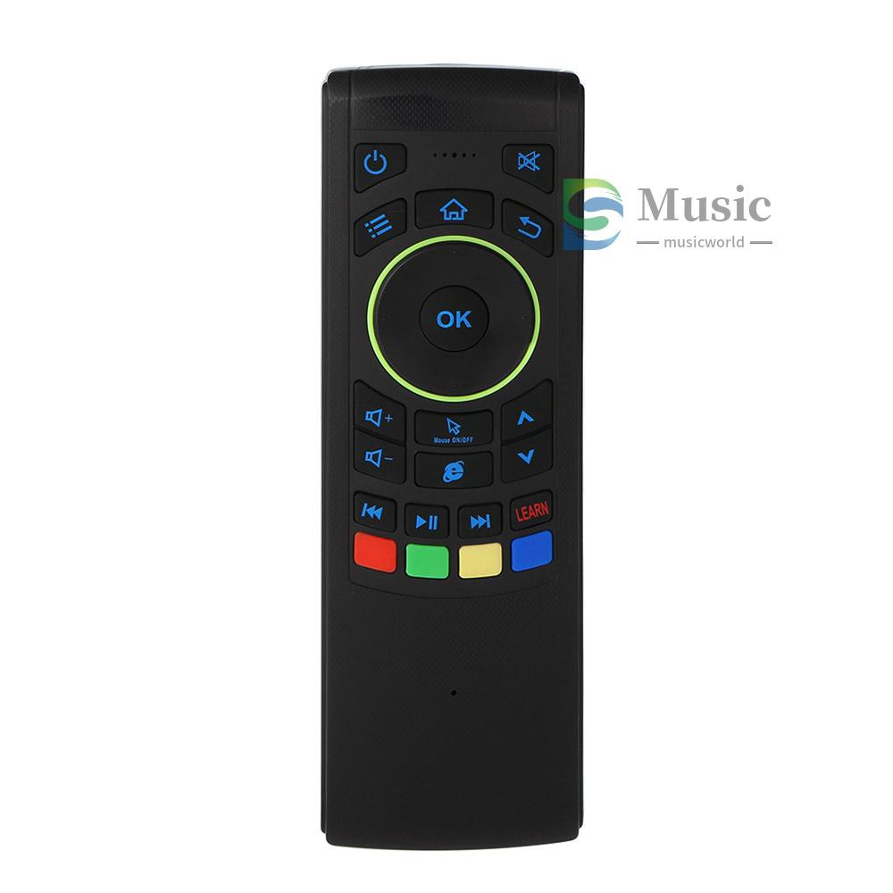 〖MUSIC〗2.4G 6-Axis Air Mouse Wireless Keyboard Remote Control 6-Axis Sensor with Infrared Remote Learning for MINI PC Smart TV Android TV BOX