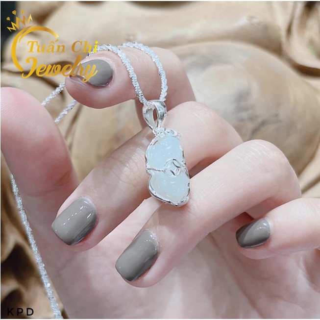 ⚡MẪU MỚI⚡ Dây Chuyền Nữ Kết Hợp Mặt Tỳ Hưu Đá Phong Thủy, Chiêu Hút Tài Lộc