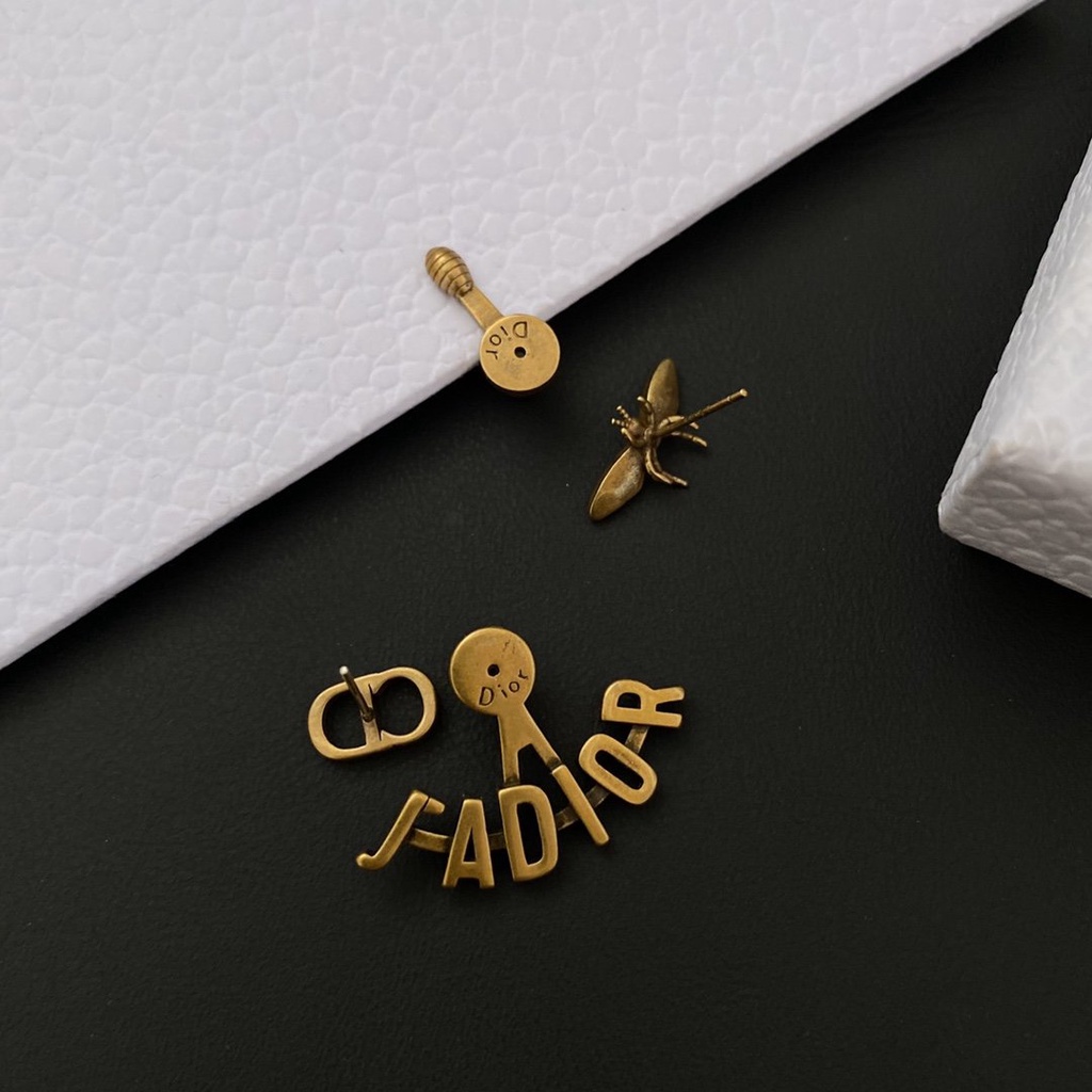 Bông Tai Dior Mạ Bạc 925 Thiết Kế Đơn Giản Sáng Tạo Thời Trang Cho Nữ