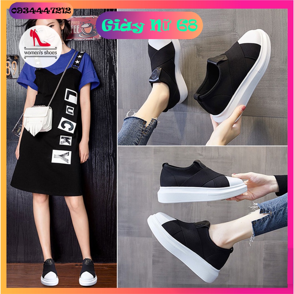 Giày Lười Vá Đen Kèm Ảnh Thật