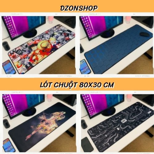 Miếng Lót Chuột - Bàn Di Chuột Gaming 80x30 Chống Trơn Trượt