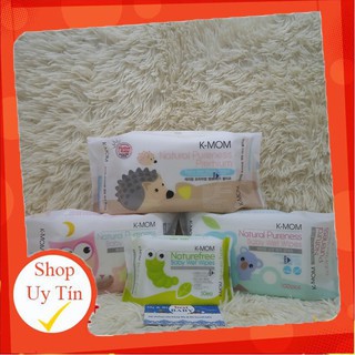 [Mã SKAMLTSM9 giảm 10% đơn 99K] ✅Khăn Giấy Ướt Không Mùi Cao Cấp K-MOM Hàn Quốc [CHÍNH HÃNG] túi 30 tờ và 100 tờ