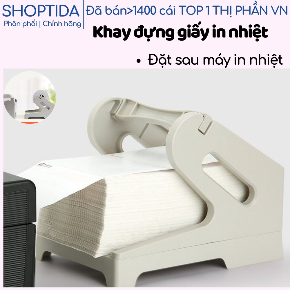 Khay kệ đựng giấy máy in nhiệt TMĐT Shoptida SP46, để đỡ treo cuộn và tệp