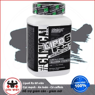 VIÊN UỐNG HỖ TRỢ GIẢM CÂN ĐỐT MỠ CỰC MẠNH NUTREX LIPO 6 RX 60 VIÊN