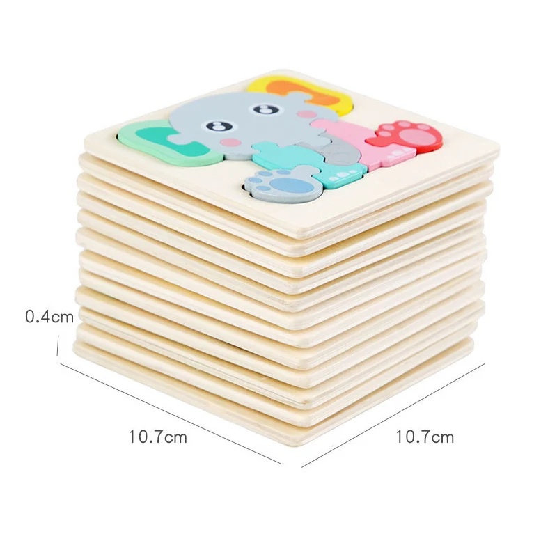 Đồ chơi xếp hình gỗ 11x11cm cho bé thông minh Kumi toys